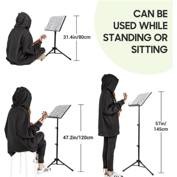 3 in 1 Dual-use Sheet Music Stand & Desktop Book Stand - Picture 6 of 7